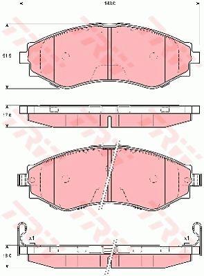 TRW GDB3345 TRW COTEC disc brake pads, set GDB3345