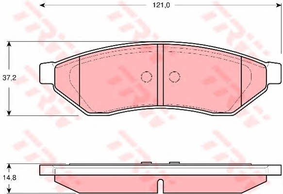 TRW COTEC brake pad set TRW GDB3346