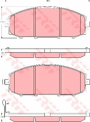 TRW COTEC brake pad set TRW GDB3361