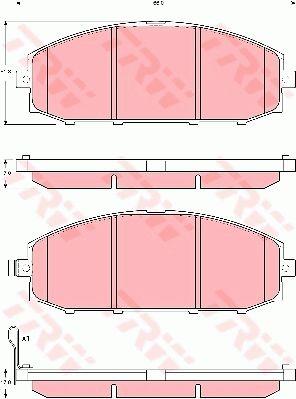 TRW GDB3361 TRW COTEC brake pad set GDB3361 GDB3361 TRW TRW COTEC brake pad set