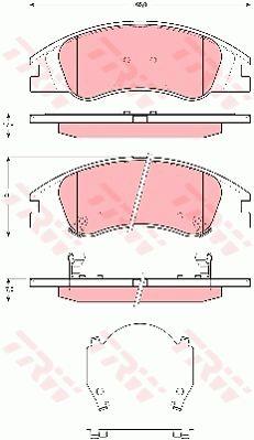 Front disc brake pads TRW COTEC, set TRW GDB3367