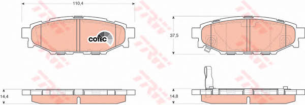 TRW COTEC disc brake pads, set TRW GDB3373
