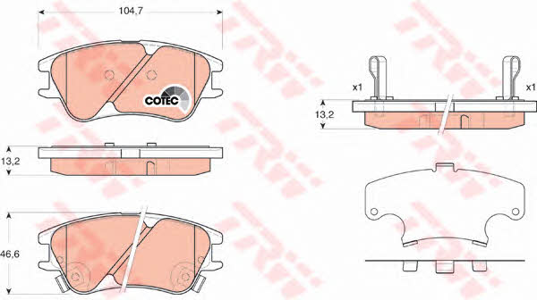 TRW COTEC disc brake pads, set TRW GDB3377