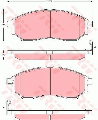 TRW COTEC brake pad set TRW GDB3392