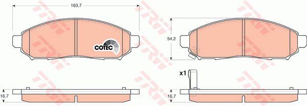 TRW TRW COTEC brake pad set – price [object Object] PLN