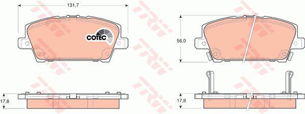 TRW COTEC disc brake pads, set TRW GDB3407