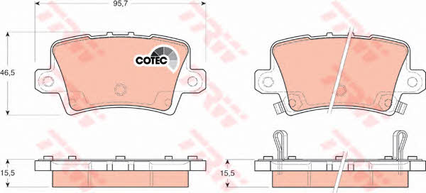 TRW COTEC brake pad set TRW GDB3408
