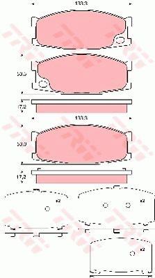 Brake pad Mitsubishi Canter: GDB3423 TRW TRW COTEC brake pad set