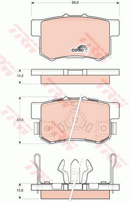 TRW TRW COTEC disc brake pads, set – price 146 PLN