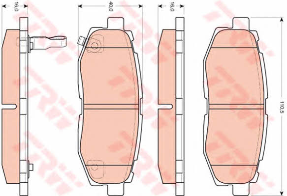 TRW COTEC brake pad set TRW GDB3442
