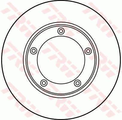 Unventilated front brake disc TRW DF1209