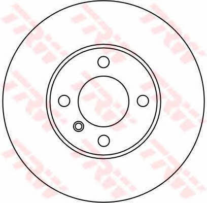 Unventilated front brake disc TRW DF1553