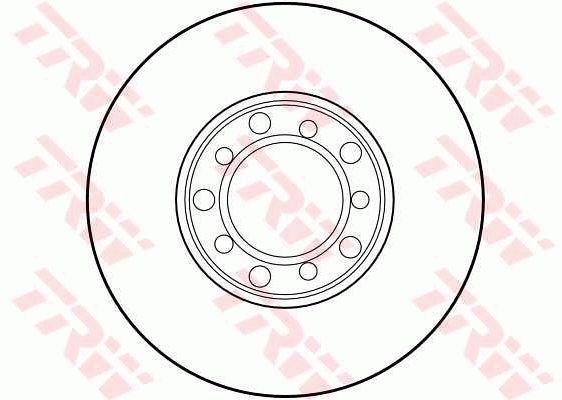 Unventilated front brake disc TRW DF1571