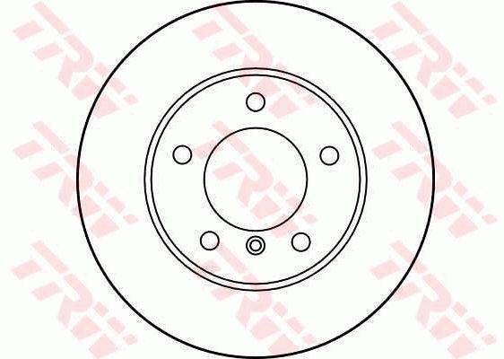 Brake disc Mercedes G-Class: DF1599 TRW Unventilated front brake disc