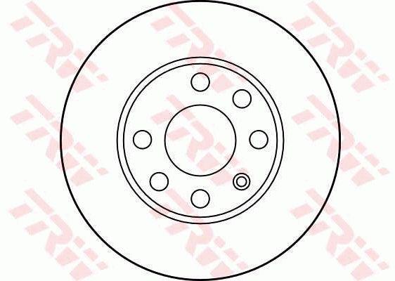 Unventilated front brake disc TRW DF1608