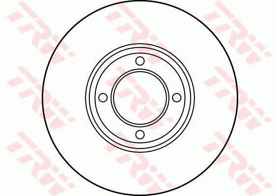 TRW DF1632 Unventilated front brake disc DF1632