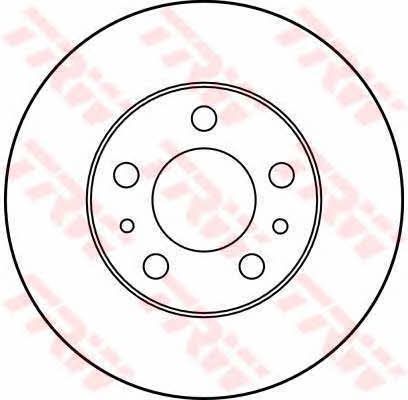 Front brake disc ventilated TRW DF1677