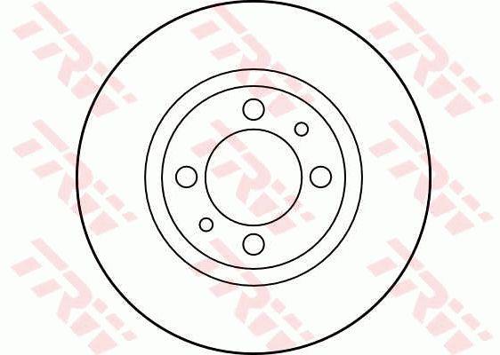 Unventilated front brake disc TRW DF1723