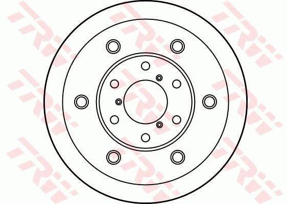 TRW DF1726S Unventilated front brake disc DF1726S