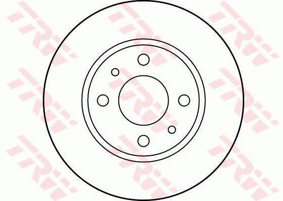 Unventilated front brake disc TRW DF1748