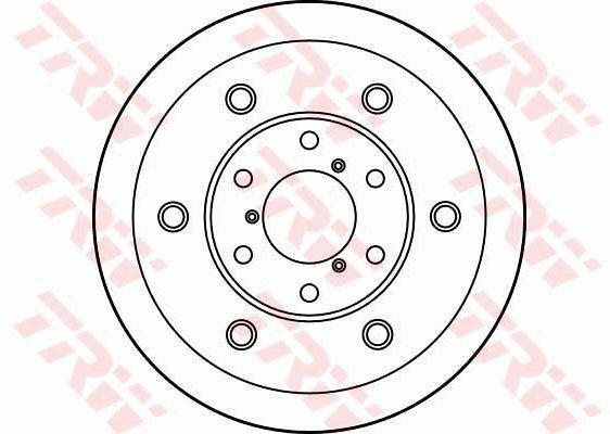 TRW DF1758S Unventilated front brake disc DF1758S