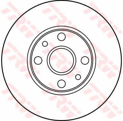 Unventilated front brake disc TRW DF1780