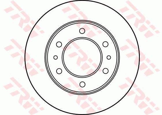 Unventilated front brake disc TRW DF1920