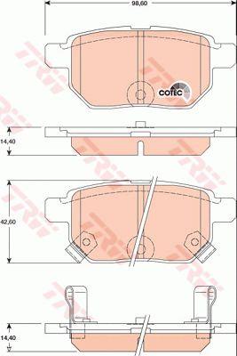 TRW TRW COTEC disc brake pads, set – price 104 PLN