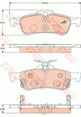 TRW COTEC brake pad set TRW GDB3458
