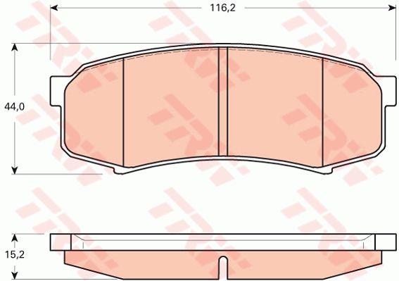 TRW COTEC brake pad set TRW GDB3464