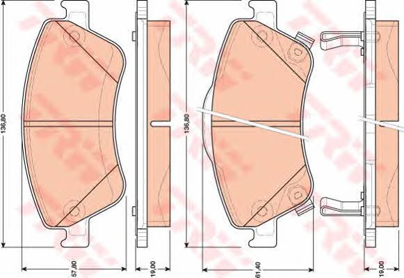 TRW TRW COTEC brake pad set – price 108 PLN