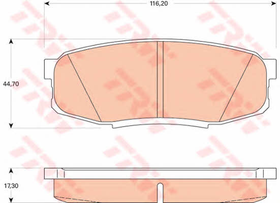 TRW COTEC brake pad set TRW GDB3491