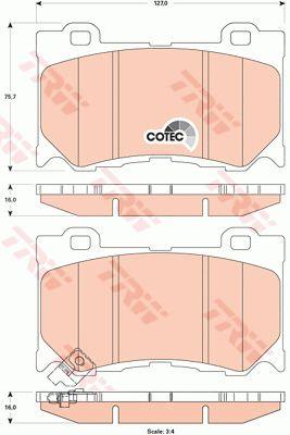 TRW TRW COTEC disc brake pads, set – price 162 PLN