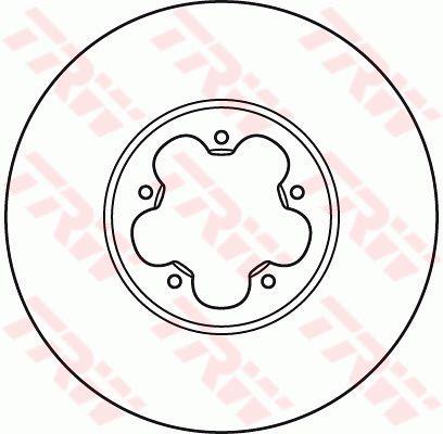 Front vented brake disc TRW DF2390S