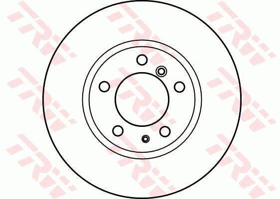 Unventilated front brake disc TRW DF2555