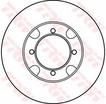 Unventilated front brake disc TRW DF2589