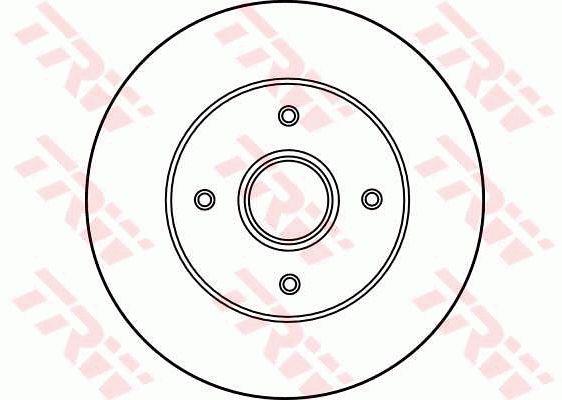 Rear solid brake disc TRW DF2706