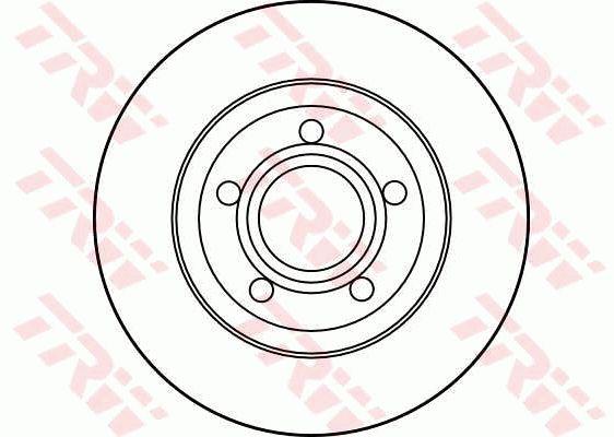 TRW DF2730 Unventilated front brake disc DF2730