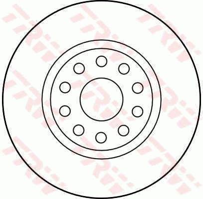 Front brake disc ventilated TRW DF2761