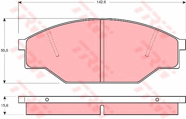 Brake pad Toyota Hiace: GDB351 TRW TRW COTEC brake pad set