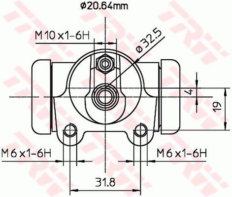 TRW BWF115 Wheel Brake Cylinder BWF115