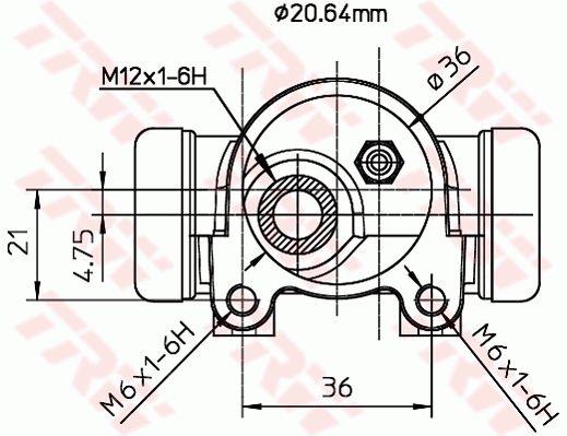 TRW BWF153 Wheel Brake Cylinder BWF153 BWF153 TRW Wheel Brake Cylinder