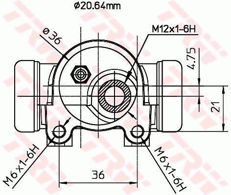 Wheel Brake Cylinder TRW BWF154