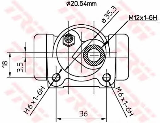 TRW BWF158 Wheel Brake Cylinder BWF158