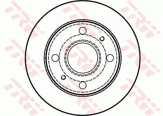 Unventilated front brake disc TRW DF4070