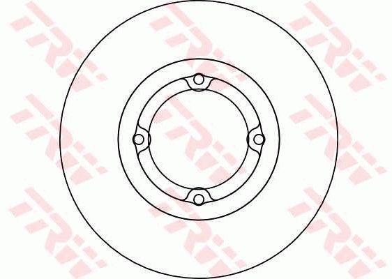 Unventilated front brake disc TRW DF4123