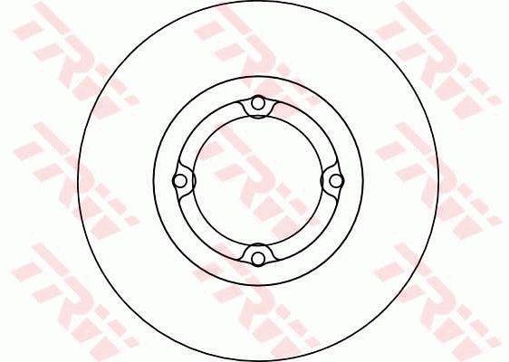 Unventilated front brake disc TRW DF4123