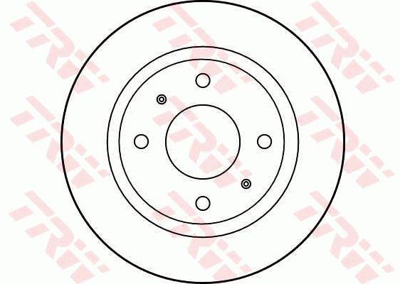 TRW DF4127 Unventilated front brake disc DF4127