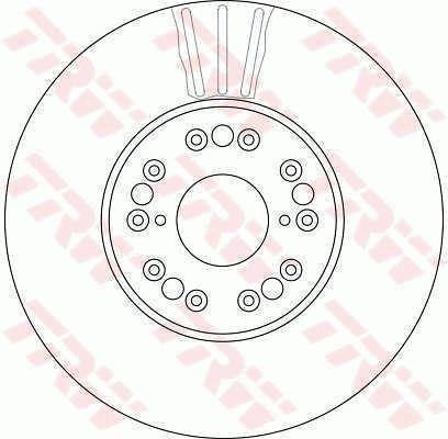 TRW Front brake disc ventilated – price 186 PLN
