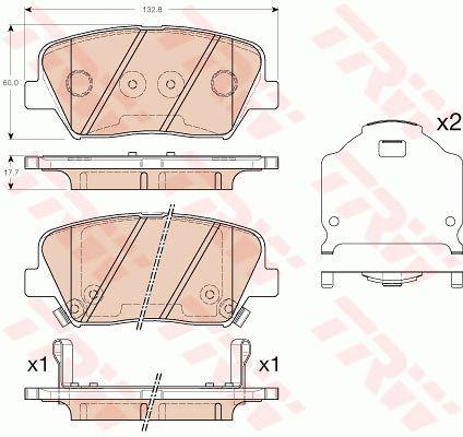 TRW TRW COTEC disc brake pads, set – price 137 PLN